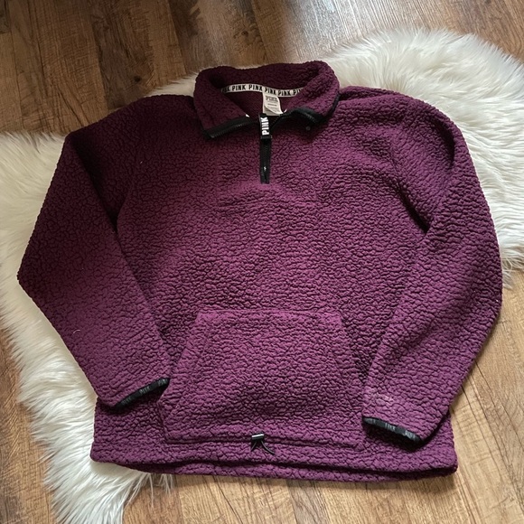 VS PINK Sherpa Half Zip - Picture 1 of 3